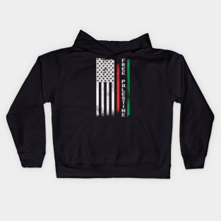 Free Palestine Flag Kids Hoodie